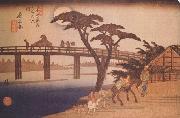 Hiroshige, Ando Moonlight,Nagakubo (nn03) Spain oil painting artist